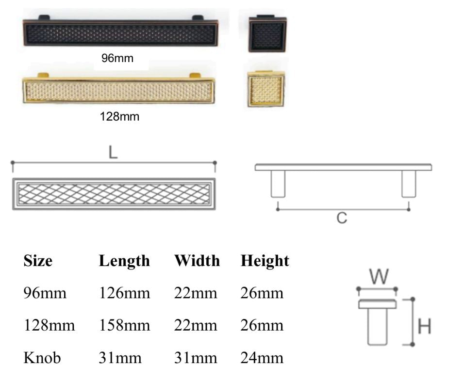 Decorative Square Knob #PC1834 - Special Order