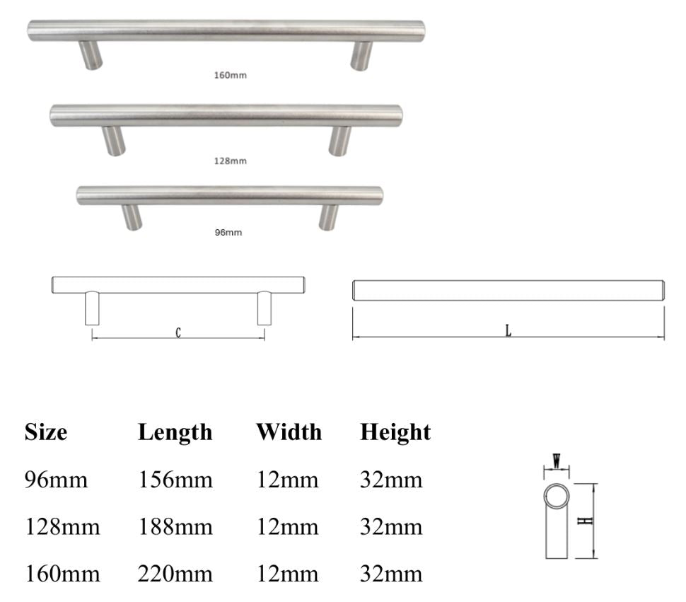 Hollow Stainless Steel Cabinet Pull #PY201