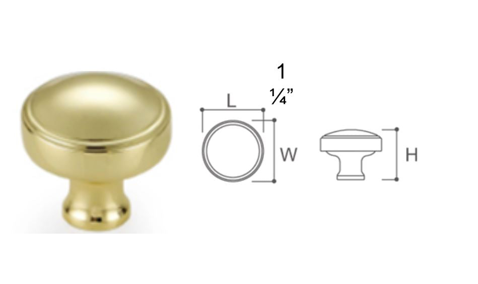 Zinc Alloy Round Knob #PC383
