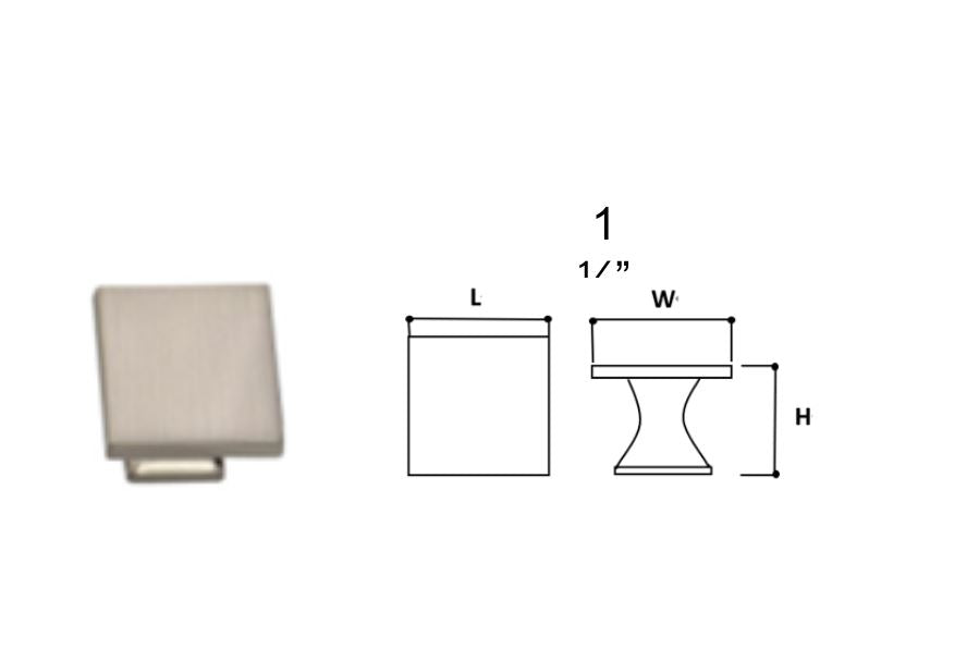 Zinc Alloy Square Knob #PC945