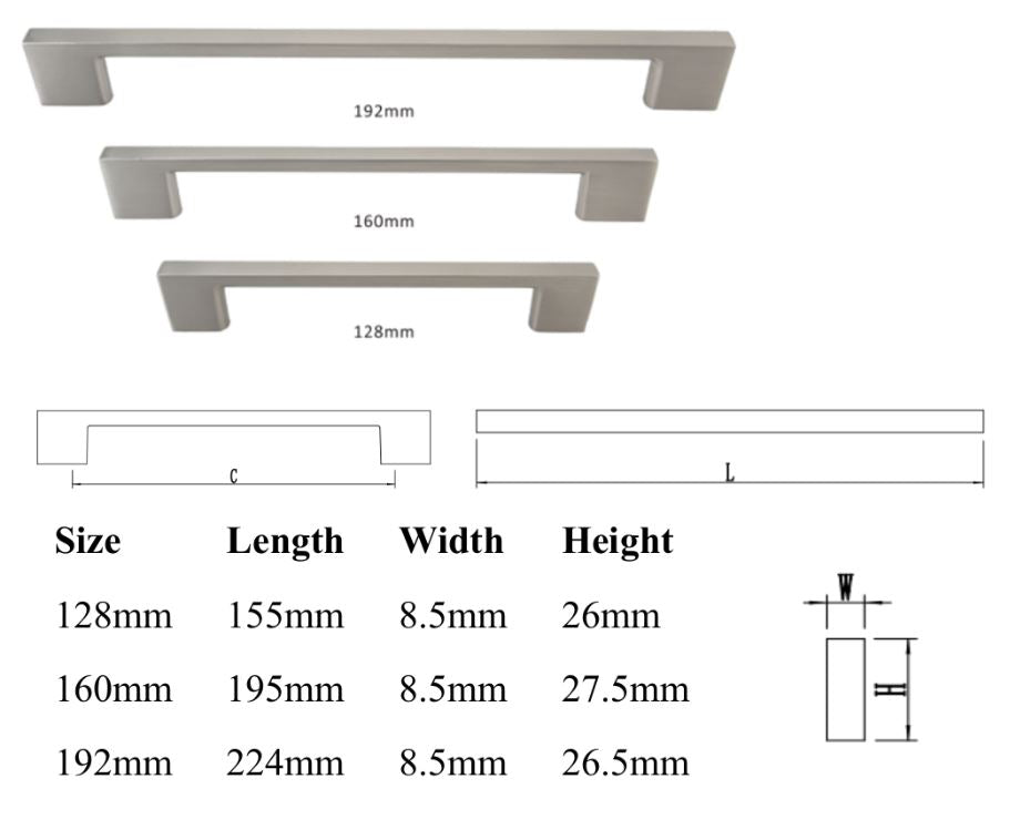 Aluminum Alloy Bar Pull #PY3011
