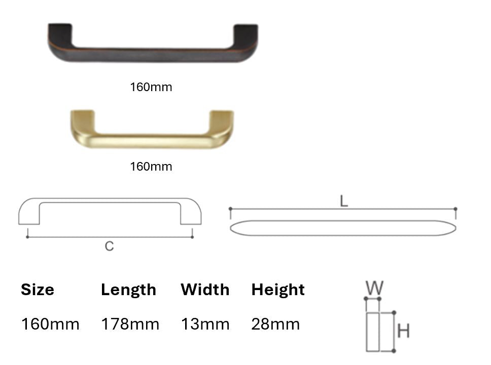 Zinc Alloy Bar Pull #PC6810 - Special Order
