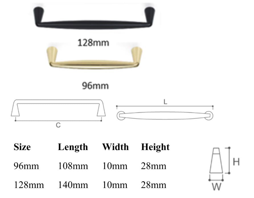 Zinc Alloy Cabinet Bar Pull #PC831