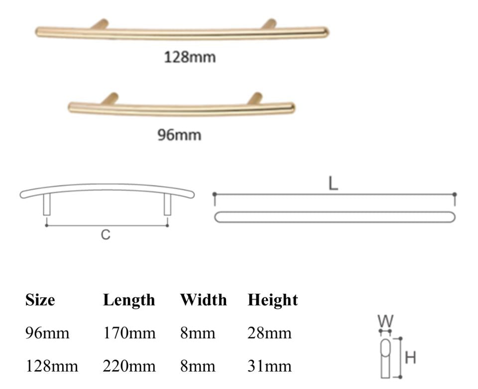 Zinc Alloy Cabinet Arched Pull #PC849