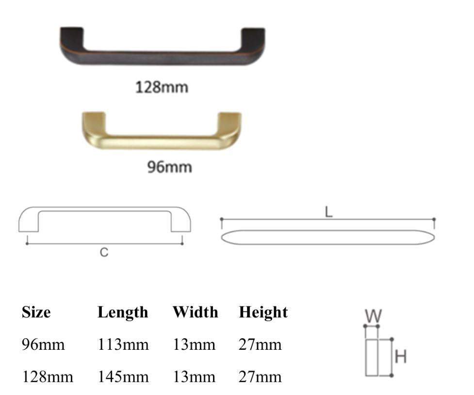 Zinc Alloy Bar Pull #PC810